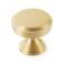 KOPPALIVE 5Pack Solid Brass Kitchen Cabinet Knobs Modern Gold Drawer Knobs for Dresser Round Step Cabinet Knobs Pulls Brushed Finish Diameter 11164 Inches