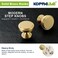 KOPPALIVE 5Pack Solid Brass Kitchen Cabinet Knobs Modern Gold Drawer Knobs for Dresser Round Step Cabinet Knobs Pulls Brushed Finish Diameter 11164 Inches