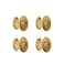 KUMGROT 138 Gold Self Stick Knobs Instant Cabinet Handle Helper Instant Drill Free Dresser Drawer Auxiliary Pulls Wardrobe Window Knob for Home Office Furniture Wall 4 Pcs
