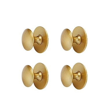 KUMGROT 138 Gold Self Stick Knobs Instant Cabinet Handle Helper Instant Drill Free Dresser Drawer Auxiliary Pulls Wardrobe Window Knob for Home Office Furniture Wall 4 Pcs