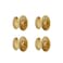 KUMGROT 138 Gold Self Stick Knobs Instant Cabinet Handle Helper Instant Drill Free Dresser Drawer Auxiliary Pulls Wardrobe Window Knob for Home Office Furniture Wall 4 Pcs