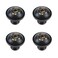 KUMGROT Black Cabinet Knobs with Gold Prints Antique Ceramic Drawer Pulls Kitchen Cabinets Dresser Drawers Hardware for Bathroom Bedroom Office 4 Pcs