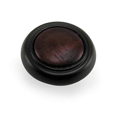 Laurey 15463 First Family 114Inch Diameter Knob Black with Cherry Insert