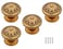 LBY 4 Pack Furniture Knobs Round Cabinet Knob Wardrobe Door Single Hole Pull Drawer Knobs Dia 35mm138 Antique Style Zinc Alloy Coffee Color