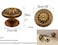 LBY 4 Pack Furniture Knobs Round Cabinet Knob Wardrobe Door Single Hole Pull Drawer Knobs Dia 35mm138 Antique Style Zinc Alloy Coffee Color