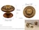 LBY 4 Pack Furniture Knobs Round Cabinet Knob Wardrobe Door Single Hole Pull Drawer Knobs Dia 35mm138 Antique Style Zinc Alloy Coffee Color