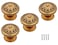 LBY 4 Pack Furniture Knobs Round Cabinet Knob Wardrobe Door Single Hole Pull Drawer Knobs Dia 35mm138 Antique Style Zinc Alloy Coffee Color