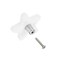 LC LICTOP 2 Inch White Star Soft Rubber Drawer Knobs 6pcs Warm Style Cabinet Knobs for Cabinets Cute Drawer Pulls Handles with Screws for Dresser Wardrobe Closet
