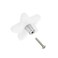 LC LICTOP 2 Inch White Star Soft Rubber Drawer Knobs 6pcs Warm Style Cabinet Knobs for Cabinets Cute Drawer Pulls Handles with Screws for Dresser Wardrobe Closet