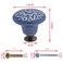 Litoexpe 12Pack Ceramic Cabinet Knobs Decorative Knob Kitchen Cabinet Knobs Drawer Pulls Door Knobs Glossy Drawer Handles Knobs with Mounting Screws 138 Inch Diameter Blue