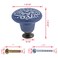 Litoexpe 12Pack Ceramic Cabinet Knobs Decorative Knob Kitchen Cabinet Knobs Drawer Pulls Door Knobs Glossy Drawer Handles Knobs with Mounting Screws 138 Inch Diameter Blue