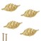 LLDYNW 4 pcs Brass Leaf KnobsDrawer Pulls with Vintage Style LeafLeaf Dresser HandlesGolden Leaf KnobsKitchen Cupboard Handlesfor Dresser Kitchen Cabinet Golden
