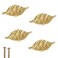 LLDYNW 4 pcs Brass Leaf KnobsDrawer Pulls with Vintage Style LeafLeaf Dresser HandlesGolden Leaf KnobsKitchen Cupboard Handlesfor Dresser Kitchen Cabinet Golden