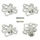 LLDYNW 4 pcs Octopus Drawer Knobs Creative Shape Drawer Knobs Single Hole Pulls Handles for Cupboard Dresser Wardrobe Handles Silver