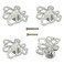 LLDYNW 4 pcs Octopus Drawer Knobs Creative Shape Drawer Knobs Single Hole Pulls Handles for Cupboard Dresser Wardrobe Handles Silver