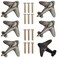 LLHDKF 6 Pack Airplanes Knobs Door Handle Cabinet Pull Dresser Single Hole Plane Shape Knobs Handles Drawer Pulls for Furniture Ancient Silver