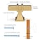 LONTAN 12 Pack Gold Cabinet Knobs Square ZincAlloy Gold Dresser Drawer Konb for Kitchen Bathroom