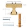 LONTAN 12 Pack Gold Cabinet Knobs Square ZincAlloy Gold Dresser Drawer Konb for Kitchen Bathroom