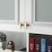 LONTAN 12 Pack Gold Cabinet Knobs Square ZincAlloy Gold Dresser Drawer Konb for Kitchen Bathroom