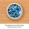 LORVIES 4 Pack 137 Ocean Decorative Cabinet Knobs ABS Glass Round Transparent Single Hole Dresser Drawer Door Handles Pull for Home Kitchen Deep Blue Water Wave