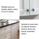 LORVIES 4 Pack 137 Ocean Decorative Cabinet Knobs ABS Glass Round Transparent Single Hole Dresser Drawer Door Handles Pull for Home Kitchen Deep Blue Water Wave