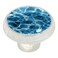 LORVIES 4 Pack 137 Ocean Decorative Cabinet Knobs ABS Glass Round Transparent Single Hole Dresser Drawer Door Handles Pull for Home Kitchen Deep Blue Water Wave