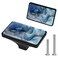 LORVIES 4 Pack 165 Marble Decorative Cabinet Knobs ABS Glass Short Rectangle Black Dresser Drawer Door Handles Pulls for Home Kitchen Bedroom Blue Gold Texture