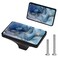 LORVIES 4 Pack 165 Marble Decorative Cabinet Knobs ABS Glass Short Rectangle Black Dresser Drawer Door Handles Pulls for Home Kitchen Bedroom Blue Gold Texture