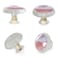 LORVIES 4 Pack Ocean Decorative Cabinet Knobs 137 ABS Glass Round Transparent Drawer Dresser Door Handles Pulls for Home Furniture Kitchen Bedroom Pink Beach Side