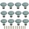 M MIMHOOY 12 Pcs Green Ceramic Cabinet Knobs Decorative Floral Drawer Dresser Knobs Handmade Furniture Pulls 134in Diameter