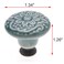 M MIMHOOY 12 Pcs Green Ceramic Cabinet Knobs Decorative Floral Drawer Dresser Knobs Handmade Furniture Pulls 134in Diameter