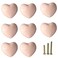 M MIMHOOY 8 Pack Pale Pink Heart Shaped Ceramic Cabinet Knobs Decorative Knobs for Dresser Drawers