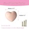 M MIMHOOY 8 Pack Pale Pink Heart Shaped Ceramic Cabinet Knobs Decorative Knobs for Dresser Drawers