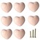 M MIMHOOY 8 Pack Pale Pink Heart Shaped Ceramic Cabinet Knobs Decorative Knobs for Dresser Drawers