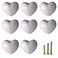 M MIMHOOY 8 Pack Purple Heart Shaped Ceramic Cabinet Knobs Decorative Knobs for Dresser Drawers