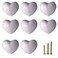 M MIMHOOY 8 Pack Purple Heart Shaped Ceramic Cabinet Knobs Decorative Knobs for Dresser Drawers