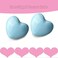 M MIMHOOY 8 Pack Sky Blue Heart Shaped Ceramic Cabinet Knobs Decorative Knobs for Dresser Drawers
