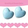 M MIMHOOY 8 Pack Sky Blue Heart Shaped Ceramic Cabinet Knobs Decorative Knobs for Dresser Drawers