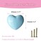 M MIMHOOY 8 Pack Sky Blue Heart Shaped Ceramic Cabinet Knobs Decorative Knobs for Dresser Drawers