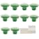 MARSTREE 10pcs Vintage Ceramic Door Knobs Round Shape Drawer Cupboard Locker Pulls Handles Wardrobe Drawer Cabinet Home Kitchen Hardware Green