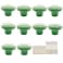 MARSTREE 10pcs Vintage Ceramic Door Knobs Round Shape Drawer Cupboard Locker Pulls Handles Wardrobe Drawer Cabinet Home Kitchen Hardware Green