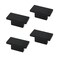 Mcredy Black Knobs Rectangle Cabinet Pulls Modern Cabinet Handles with Screws Zinc Alloy Knobs for Furniture Closet Dresser Drawers Hardware 4Pack 063 Hole Distance
