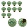 Mcredy Pumpkin Knobs Dresser Knobs Ceramic Clock Knob Dark Green 13x15DxH Round Shape Pack of 12