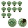 Mcredy Pumpkin Knobs Dresser Knobs Ceramic Clock Knob Dark Green 13x15DxH Round Shape Pack of 12