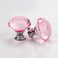 MDPLY 8 Pack Pink Crystal Cabinet Knobs Pulls 30mm Diamond Glass Decorative Kitchen Cabinet Handles for Dresser Drawer Bedroom Wardrobe Pulls Bathroom Desk Knobs 8 Pack Pink