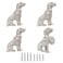 Mizhang Cabinet Knobs Drawer KnobsCute Metal Dog Decorative Knob Pulls for Kitchen Cupboard Bedside Table Closet Door Dresser Knobs Hardware Furniture Handles 4Pcs Silver
