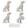 Mizhang Cabinet Knobs Drawer KnobsCute Metal Dog Decorative Knob Pulls for Kitchen Cupboard Bedside Table Closet Door Dresser Knobs Hardware Furniture Handles 4Pcs Silver