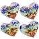 mookaitedecor Set of 4 Chakra Heart Shape Crystal Drawer Knobs with Screws Resin Stone Pulls Handle Dresser Decorative Cabinet Knobs