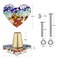 mookaitedecor Set of 4 Chakra Heart Shape Crystal Drawer Knobs with Screws Resin Stone Pulls Handle Dresser Decorative Cabinet Knobs