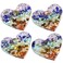 mookaitedecor Set of 4 Chakra Heart Shape Crystal Drawer Knobs with Screws Resin Stone Pulls Handle Dresser Decorative Cabinet Knobs